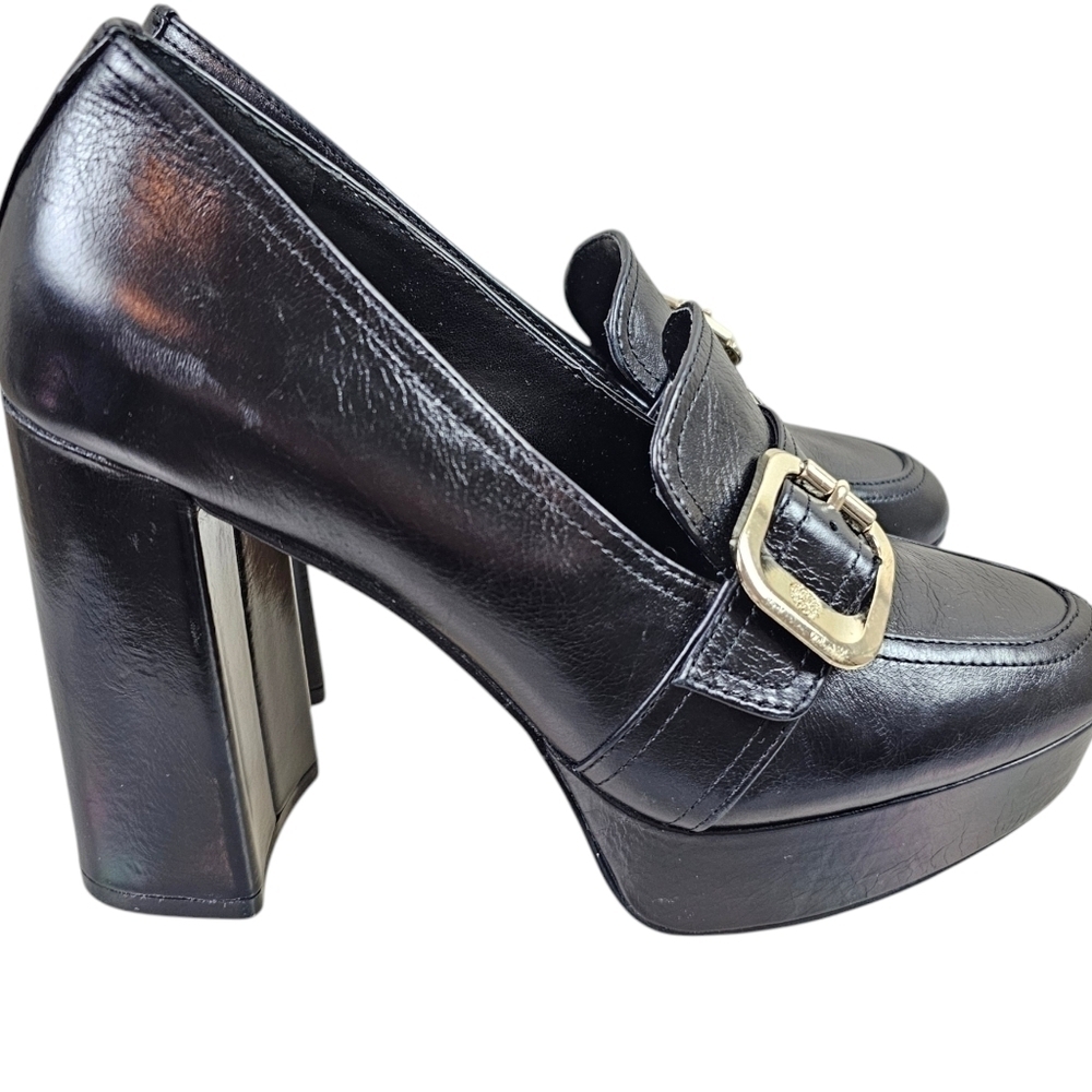 Vince Camuto Grinilia Leather Platform Loafer Heels in 6.5